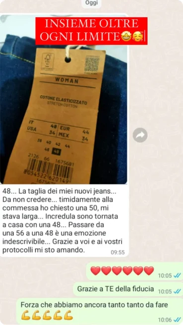 Messaggio di una cliente